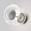 LED-Außenwandleuchte Velora, braun/klar, Ø 20 cm, Glas, IP54