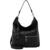 Tamaris Damen Schultertasche/ Umhängetasche NELE Schwarz Kunstleder-