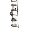 Woltu Standregal, 1-tlg., mit 6 Ebenen, mit 4 Haken, aus MDF Metall