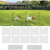 WOLTU 10 x Gartenzaun, Gitterzaun Unterbogen, Zaun für Hunde, Schwarz,...