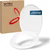 WOLTU Toilettendeckel, WC-Sitz mit Absenkautomatik, O Form, aus Duropl...
