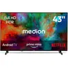 MEDION 108 cm (43 Zoll) Full HD Fernseher (Android TV, Smart TV, HDR, ...