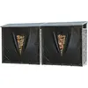 Set 2 Stück Aluminium Kaminholzregal Außen 185 x 70 x 185 cm, Mit Wett...