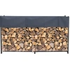 Kaminholzregal Außen 200 x 25 x 115 cm Anthrazit, Garten Metall Kaminh...