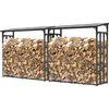 Set 2 Stück Metall Kaminholzregal Außen 143 x 70 x 145 cm, Pro - 40 mm...