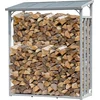 Aluminium Kaminholzregal Außen 130 x 70 x 185 cm, Pro - 40 mm Aluprofi...