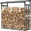 Metall Kaminholzregal Außen 185 x 70 x 185 cm, Pro - 40 mm Stahlprofil...