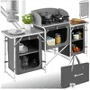 tectake Campingtisch Campingküche XXL mit Aluminiumgestell und 5 Fäche...