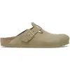Clogs Birkenstock Boston Suede Leather Grün 41 Schmal