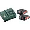 Metabo Akku Basis-Set (2 Akkus 2,0 Ah, Ladegerät SC 30, 12 V, Ersatzak...