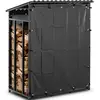 Expondo hillvert Kaminholzregal - mit Plane und Dach - 600 kg - 137 x ...
