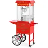 Royal Catering Popcornmaschine mit Wagen Retro-Design 150 / 180 °C rot...