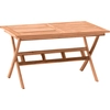 Möbilia Gartentisch rechteckig 135 cm | Esstisch aus Teak Holz mit Sch...