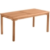 Möbilia Gartentisch rechteckig 150 cm | Esstisch aus Teak Holz mit Sch...
