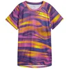 Puma Velocity All-Over Print T-Shirt Lila Gelb Damen, Größe XS.