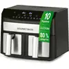 GOURMETmaxx Doppelkammer-Heißluftfritteuse 2x3,5L | Airfryer 7L Besond...