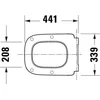 DURAVIT 0023890000 Univ. WC-Sitz Eckig Tief 448mm Üblap.