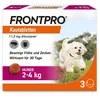 FRONTPRO® Kautablette gegen Zecken und Flöhe für Hunde (2-4kg) 3 ct