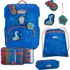 Scout Schulranzen Superflash Neo Set 4-teilig Blue Dino blau