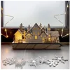 Spetebo Weihnachtsdorf LED Aufsteller warm weiß beleuchtet 30 x 14 cm,...