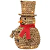 BELIANI LED-Dekoration Schneemann Natur Eisen und Rattan 52 cm leuchte...