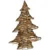 BELIANI LED Weihnachtsdekoration Naturfarben Eisen Weihnachtsbaum mit ...