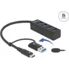 Delock USB-Hub 4 x USB 3.2 Gen 1 + 1 x USB-C 3.2 Gen 1