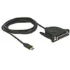 USB 2.0 Adapterkabel, USB-C Stecker > Parallel DB25 Buchse