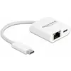 Delock 65402 (USB-C, RJ45 (1x)), Netzwerkadapter, Weiss