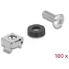 DeLOCK 42432, Bolts & nuts, Kunststoff, Stahl, M6, Schwarz, Silber, 10...