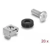 DeLOCK 42420, Schraube, Schwarz, Metallisch, 20 Stück(e)