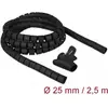 Delock Spiralschlauch mit Einziehwerkzeug 2,5 m x 25 mm schwarz