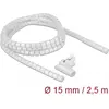 Delock Spiralschlauch mit Einziehwerkzeug 2,5 m x 15 mm weiß