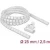 Delock Spiralschlauch mit Einziehwerkzeug 2,5 m x 25 mm weiß