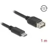 Delock USB 2.0 Kabel USB Type-C Stecker zu EASY USB Typ-A Buchse 1 m (...