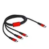 DeLOCK USB Ladekabel, USB-C Stecker > Micro-USB + USB-C + Lightning Stecker