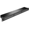 Goobay CAT 6 48,30cm (19") Patch Panel, 24 Port, Schwarz, Server Zubeh...