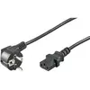 Goobay Stromkabel 1,5m Schutzkontakt C13 Schwarz [abgewinkelt, 250V]