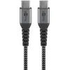 Goobay USB-C auf USB-C mit Metallsteckern, grau, 0,5m