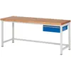 RAU, Werkbank + Arbeitsbock, Werkbank BxTxH 2000x700x840 mm (200 cm, 7...