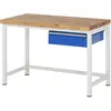 RAU, Werkbank + Arbeitsbock, Werkbank BxTxH 1250x700x840 mm (125 cm, 7...