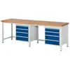 RAU, Werkbank + Arbeitsbock, Werkbank Serie 8162 (250 cm, 70 cm)