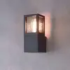Außenwandlampe Facado II, grau/rauchgrau, Breite 11 cm, IP65