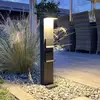 LED-Sockellampe Steckdosensäule Lerna, 60 cm, Alu dunkelgrau