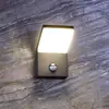 LED-Sensor-Außenwandleuchte Tucanae, grau, Höhe 22 cm, IP54