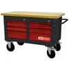 KS Tools, Werkbank + Arbeitsbock, Fahrbare Werkbank mit 6 Schubladen (...