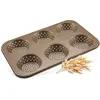 Zenker 6er Brötchenblech Dein Brot!, 34 x 22 cm, Backform, Gold, Braun