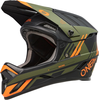O'NEAL Fullface Helm Backflip Strike , Schwarz Orange Oliv, S