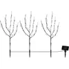 HI LED-Strauch Solar 50 cm Transparent und Braun