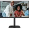 AOC 24E4CV 24 Zoll Full HD Monitor, höhenverstellbar, 120 Hz, schwarz